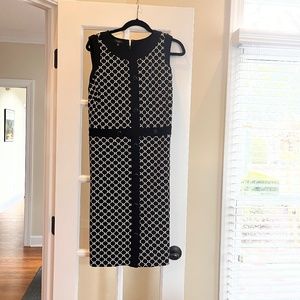 Talbots Black and White Sleeveless Dress 18 Women's Petite